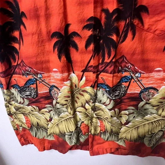 PACIFIC LEGEND MOTORCYCLE HAWAIIAN SUNSET MENS SHORT SLEEVE SHIRT SIZE XL
RUST - Picture 9 of 13